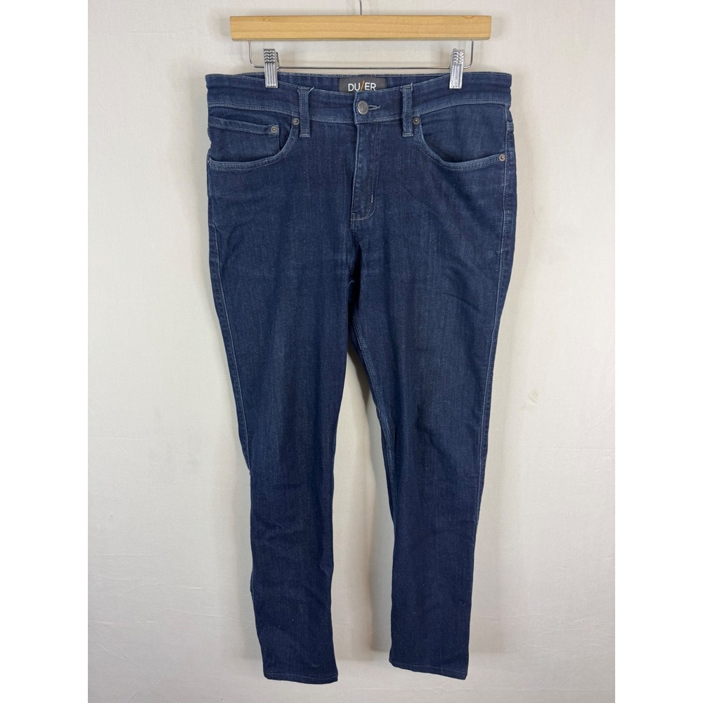 DU/ER L2X Slim Fit Performance Denim Jeans Dark Wash Indigo 33x32 (tagged 33X34)